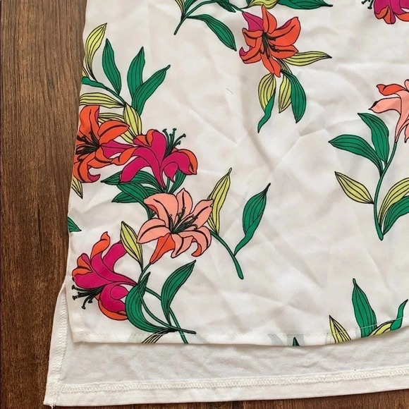 Worthington Suma Floral White Tank Top Small NWT - Picture 6 of 10